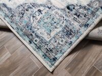 ORIENTALNY BAROKOWY DYWAN POKOJOWY medalion mandala SAFAVIEH MADISON granatowy szary 200x300 cm - obrazek 2