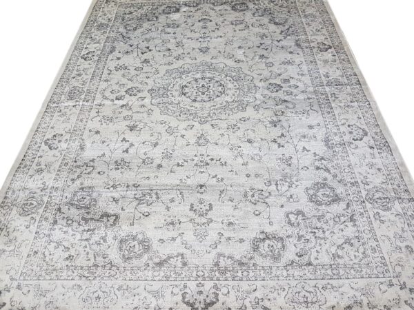 ORIENTALNY KLASYCZNY PERSKI WISKOZOWY Dywan do salonu SAFAVIEH ATLAS szary kremowy 183x274 cm - obrazek 8
