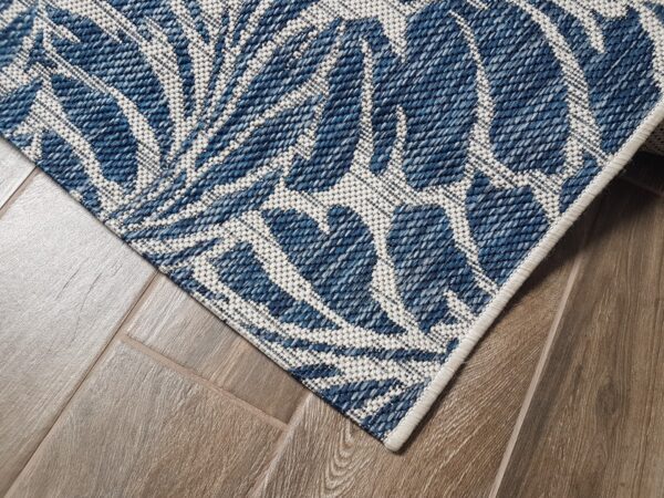 NOWOCZESNY DYWAN SZNURKOWY wewnętrzny zewnętrzny liście niebieski granatowy szary CARPET CITY OUTDOOR 160x230 cm - obrazek 9