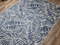 NOWOCZESNY DYWAN SZNURKOWY wewnętrzny zewnętrzny liście niebieski granatowy szary CARPET CITY OUTDOOR 160x230 cm - obrazek 8