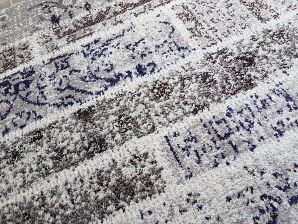 NOWOCZESNY DYWAN POKOJOWY w stylu Boho Chic szary granatowy wielokolorowy SAFAVIEH MONACO MNC216G 160x230 cm - obrazek 4