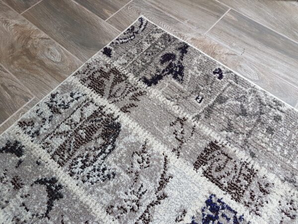 NOWOCZESNY DYWAN POKOJOWY w stylu Boho Chic szary granatowy wielokolorowy SAFAVIEH MONACO MNC216G 160x230 cm - obrazek 6