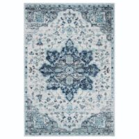ORIENTALNY BAROKOWY DYWAN POKOJOWY medalion mandala SAFAVIEH MADISON granatowy szary 200x300 cm - obrazek 6