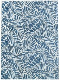 NOWOCZESNY DYWAN SZNURKOWY wewnętrzny zewnętrzny liście niebieski granatowy szary CARPET CITY OUTDOOR 160x230 cm - obrazek 13