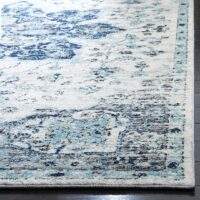 ORIENTALNY BAROKOWY DYWAN POKOJOWY medalion mandala SAFAVIEH MADISON granatowy szary 200x300 cm - obrazek 7
