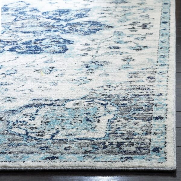 ORIENTALNY BAROKOWY DYWAN POKOJOWY medalion mandala SAFAVIEH MADISON granatowy szary 200x300 cm - obrazek 7