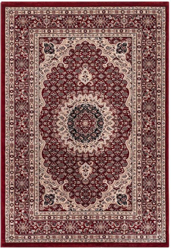 KLASYCZNY TRADYCYJNY ORIETNALNY DYWAN DO SALONU BIURA bordowy kremowy beżowy TIBET 160x230 cm - obrazek 2