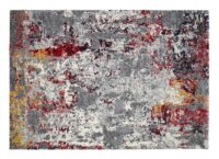 NOWOCZESNY ABSTRAKCYJNY STRUKTURALNY dywan podłogowy chodnik biegacz bieżnik OCI HIGH&LOW EIGHT czerwony żółty szary 80x300 cm - obrazek 5