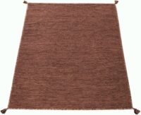 RĘCZNIE ROBIONY DYWAN BAWEŁNIANY ETNICZNY PLEMIENNY PACO HOME KILIM jasny brązowy 200x290 cm - obrazek 8