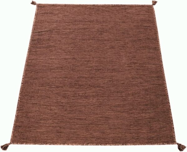 RĘCZNIE ROBIONY DYWAN BAWEŁNIANY ETNICZNY PLEMIENNY PACO HOME KILIM jasny brązowy 200x290 cm - obrazek 8