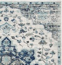 ORIENTALNY BAROKOWY DYWAN POKOJOWY medalion mandala SAFAVIEH MADISON granatowy szary 200x300 cm - obrazek 9