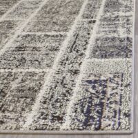 NOWOCZESNY DYWAN POKOJOWY w stylu Boho Chic szary granatowy wielokolorowy SAFAVIEH MONACO MNC216G 160x230 cm - obrazek 10