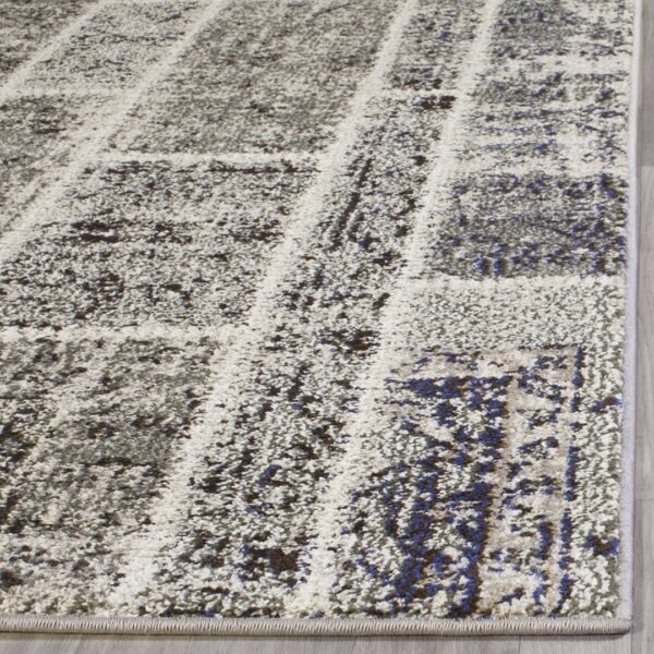NOWOCZESNY DYWAN POKOJOWY w stylu Boho Chic szary granatowy wielokolorowy SAFAVIEH MONACO MNC216G 160x230 cm - obrazek 10