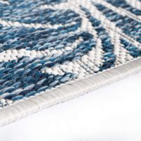 NOWOCZESNY DYWAN SZNURKOWY wewnętrzny zewnętrzny liście niebieski granatowy szary CARPET CITY OUTDOOR 160x230 cm - obrazek 4