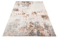 IMPRESIONISTYCZNY NOWOCZESNY DYWAN DO SALONU miekki lśniacy włos w stylu glamour szary pomarańczowy kremowy niebieski TAPISO VENEZIA 200x300 cm - obrazek 8