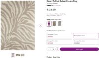 PUSZYSTY DYWAN Z DŁUGIM WŁOSIEM wzór zebry kremowy beżowy szczególnie miękki MINT RUGS ALLURE DESERT 120x170 cm - obrazek 9