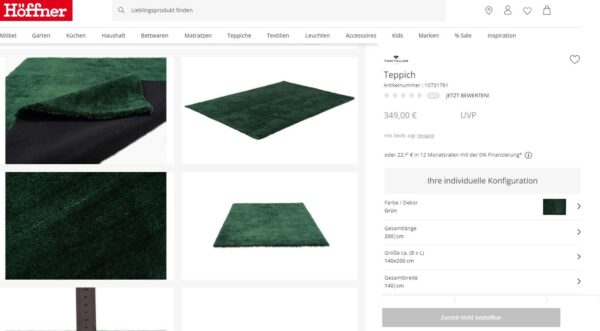 NOWOCZESY LUKSUSOWY LIFESTYLOWY DYWAN SHAGGY butelkowa zieleń zielony ciemnozielony TOM TAILOR COZY UNI GREEN 140x200 cm - obrazek 12