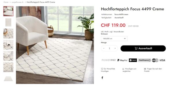 NOWOCZESNY GEOMETRYCZNY DYWAN SHAGGY PODŁOGOWY kremowy szary w romby CARPET CITY FOCUS 140x200 cm - obrazek 10