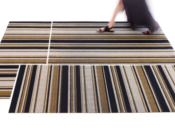 LUKSUSOWY PĘTELKOWY DYWAN WINYLOWY wycieraczka wewnętrzna zewnętrzna w różnej szerokości pasy CHILEWICH MIXED STRIPE LUXE 91x152 cm - obrazek 5