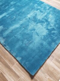 NOWOCZESY LUKSUSOWY LIFESTYLOWY DYWAN SHAGGY niebieski turkusowy granatowy benzyna ESPRIT HOME LOFT PETROL BLUE 160x230 cm - obrazek 8