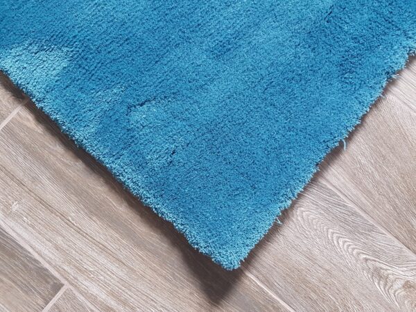 NOWOCZESY LUKSUSOWY LIFESTYLOWY DYWAN SHAGGY niebieski turkusowy granatowy benzyna ESPRIT HOME LOFT PETROL BLUE 160x230 cm - obrazek 9