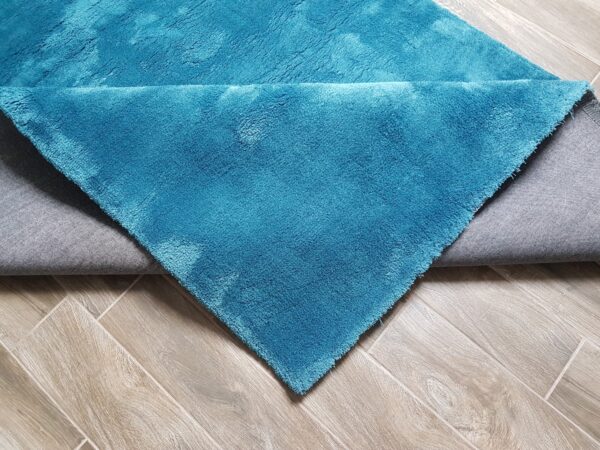 NOWOCZESY LUKSUSOWY LIFESTYLOWY DYWAN SHAGGY niebieski turkusowy granatowy benzyna ESPRIT HOME LOFT PETROL BLUE 160x230 cm - obrazek 10