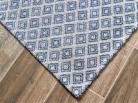 NATURALNY DYWAN BAWEŁNIANY w stylu boho skandi jasny szary niebieski granatowy CARPET CITY COTTON GREY NAVY 130x190 cm - obrazek 8