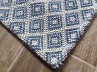 NATURALNY DYWAN BAWEŁNIANY w stylu boho skandi jasny szary niebieski granatowy CARPET CITY COTTON GREY NAVY 130x190 cm - obrazek 9