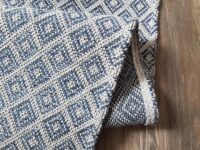 NATURALNY DYWAN BAWEŁNIANY w stylu boho skandi jasny szary niebieski granatowy CARPET CITY COTTON GREY NAVY 130x190 cm - obrazek 10