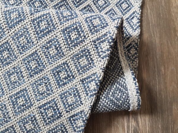 NATURALNY DYWAN BAWEŁNIANY w stylu boho skandi jasny szary niebieski granatowy CARPET CITY COTTON GREY NAVY 130x190 cm - obrazek 10