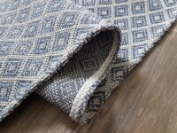 NATURALNY DYWAN BAWEŁNIANY w stylu boho skandi jasny szary niebieski granatowy CARPET CITY COTTON GREY NAVY 130x190 cm - obrazek 11