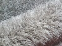 NOWOCZESNY GŁADKI LŚNIĄCY ELEGANCKI DYWAN SHAGGY PREMIUM DO SALONU srebrny szary WELL WOVEN KUKI SILVER 160x220 cm - obrazek 6