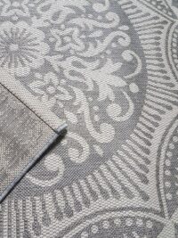 ORIENTALNY DYWAN SZNURKOWY MEDALION wewnętrzny zewnętrzny na taras szary kremowy BALTA RUGS PAISLEY 160x230 cm - obrazek 4