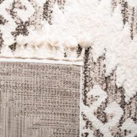 MAROKAŃSKI ETNICZNY DYWAN Z GRUBYMI PLECIONYMI FRĘDZLAMI kremowy brązowy SAFAVIEH MARROCCAN TASSEL SHAG 200x300 cm - obrazek 5