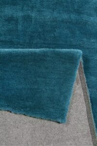 NOWOCZESY LUKSUSOWY LIFESTYLOWY DYWAN SHAGGY niebieski turkusowy granatowy benzyna ESPRIT HOME LOFT PETROL BLUE 160x230 cm - obrazek 3