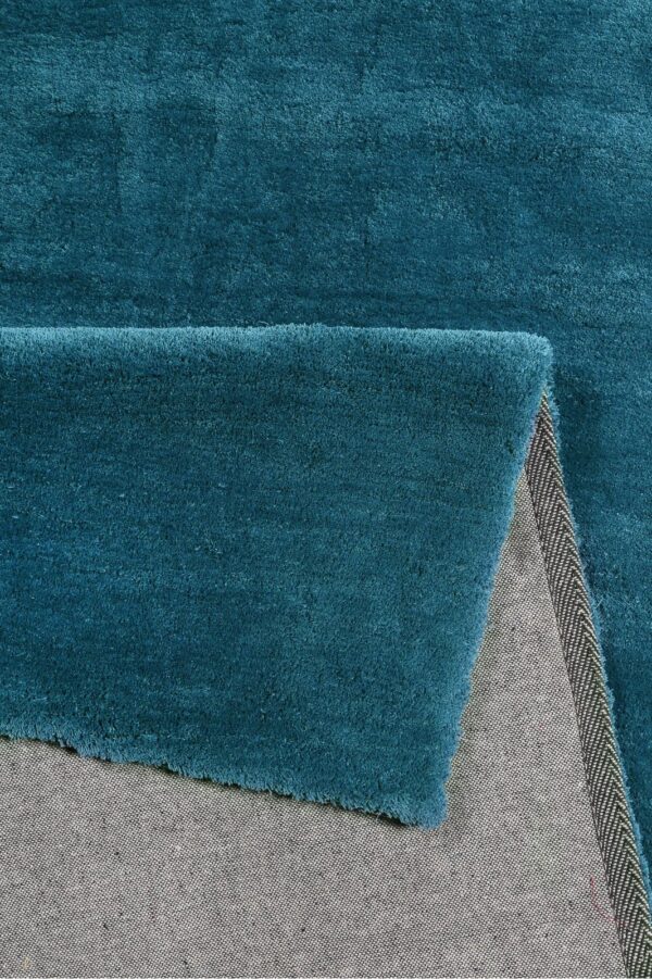 NOWOCZESY LUKSUSOWY LIFESTYLOWY DYWAN SHAGGY niebieski turkusowy granatowy benzyna ESPRIT HOME LOFT PETROL BLUE 160x230 cm - obrazek 3