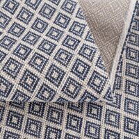 NATURALNY DYWAN BAWEŁNIANY w stylu boho skandi jasny szary niebieski granatowy CARPET CITY COTTON GREY NAVY 130x190 cm - obrazek 4