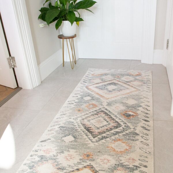 NOWOCZESNY ETNICZNY DYWAN KOLOROWY PASTELOWY chodnik biegacz bieżnik w stylu boho KUKOON RUGS ABELLA 70x240 cm - obrazek 5