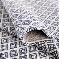 NATURALNY DYWAN BAWEŁNIANY w stylu boho skandi jasny szary niebieski granatowy CARPET CITY COTTON GREY NAVY 130x190 cm