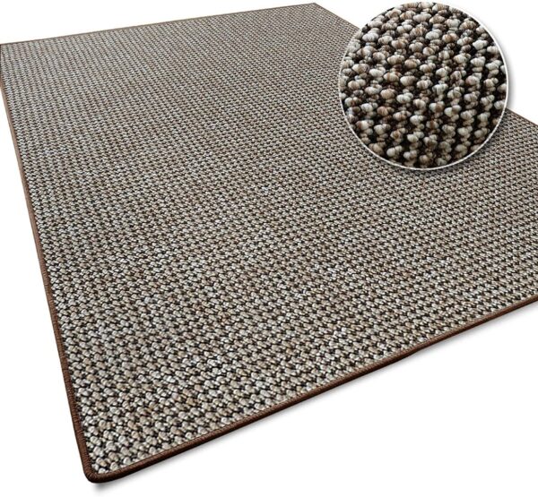 PRZYTULNY TKANY NA PŁASKO DYWAN DO SALONU brązowy beż melanż FLOORDIREKT GRANDEUR 250x300 cm - obrazek 4