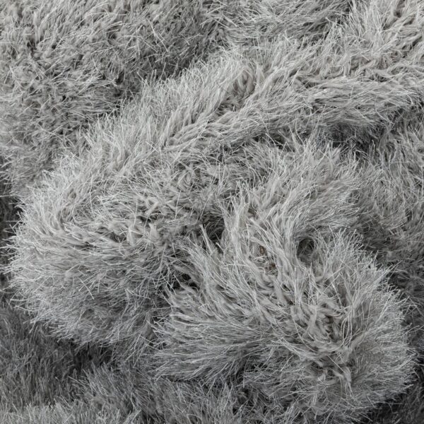 NOWOCZESNY GŁADKI LŚNIĄCY ELEGANCKI DYWAN SHAGGY PREMIUM DO SALONU srebrny szary WELL WOVEN KUKI SILVER 160x220 cm - obrazek 9