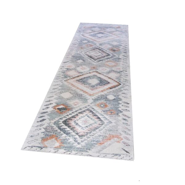NOWOCZESNY ETNICZNY DYWAN KOLOROWY PASTELOWY chodnik biegacz bieżnik w stylu boho KUKOON RUGS ABELLA 70x240 cm - obrazek 7