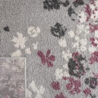 NOWOCZESNY DYWAN CHODNIK BIEŻNIK BIEGACZ szary kremowy fioletowy w kwiaty SAFAVIEH ADIRONDACK 62x240 cm - obrazek 8
