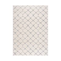 NOWOCZESNY GEOMETRYCZNY DYWAN SHAGGY PODŁOGOWY kremowy szary w romby CARPET CITY FOCUS 140x200 cm - obrazek 8