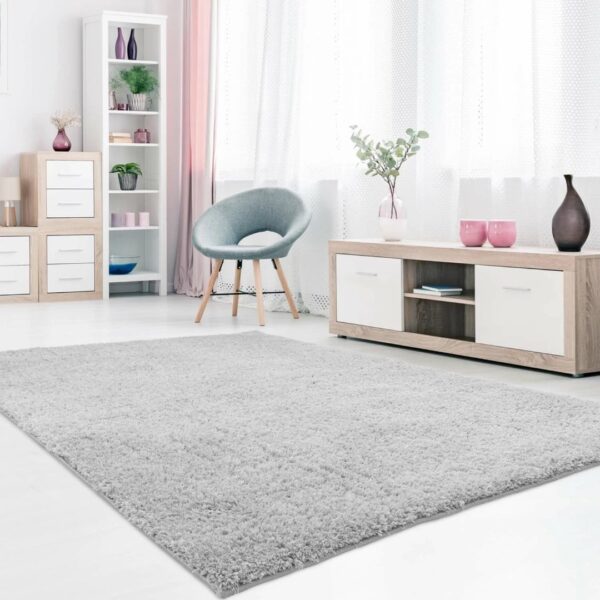 NOWOCZESNY PRZYTULNY PUSZYSTY DYWAN SHAGGY PODŁOGOWY szary srebrny CARPET CITY SOFT SHINE - obrazek 11