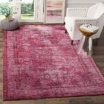 NOWOCZESNY DYWAN DO SALONU VINTAGE ORIENTALNY perski czerwony różowy SAFAVIEH VALENCIA 160x230 cm