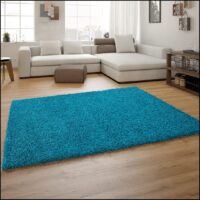 JEDNOBARWNY PRZYTULNY DYWAN DO BIURA SALONU turkusowy PACO HOME SKY 250 240x320 cm - obrazek 10