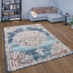 ORIENTALNY PERSKI POSTARZANY VINTAGE dywan do sypialni salonu biura niebieski granatowy PACO HOME TORRES 240x330 cm