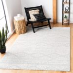 NOWOCZESNY DYWAN VINTAGE ORIENTALNY ETNICZNY SAFAVIEH TULUM szary kremowy 160x230 cm