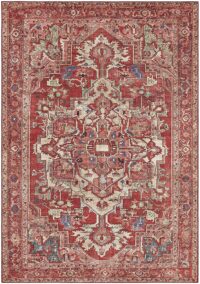 ORIENTALNY PERSKI DYWAN PODŁOGOWY tkany na płasko czerwony kolorowy NOURISTAN LETA ORIENTROT 120x160 cm - obrazek 8